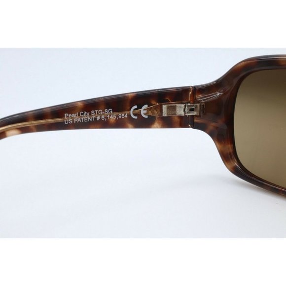 Maui Jim Pearl City MJ 214-10 Dark Tortoise Sunglasses Brown Polarized Lenses - Picture 5 of 7